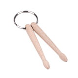 Maxbell Drumstick Percussion Keyring Wood Portable for Thanksgiving Gift Graduation 2 drum sticks