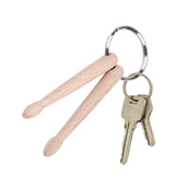 Maxbell Drumstick Percussion Keyring Wood Portable for Thanksgiving Gift Graduation 2 drum sticks