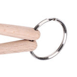 Maxbell Drumstick Percussion Keyring Wood Portable for Thanksgiving Gift Graduation 2 drum sticks