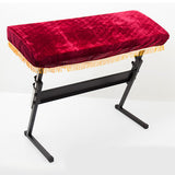 Maxbell Piano Keyboard Cover 61 Keys Washable Portable Storage Case Velvet Folding red