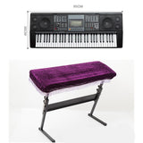 Maxbell Piano Keyboard Cover 61 Keys Washable Portable Storage Case Velvet Folding purple