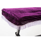 Maxbell Piano Keyboard Cover 61 Keys Washable Portable Storage Case Velvet Folding purple