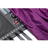 Maxbell Piano Keyboard Cover 61 Keys Washable Portable Storage Case Velvet Folding purple