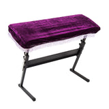 Maxbell Piano Keyboard Cover 61 Keys Washable Portable Storage Case Velvet Folding purple