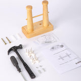 Maxbell Portable Wooden Guitar Hanger Wall Mount Punch Free for Bass Ukulele Studio