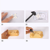 Maxbell Portable Wooden Guitar Hanger Wall Mount Punch Free for Bass Ukulele Studio