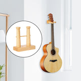 Maxbell Portable Wooden Guitar Hanger Wall Mount Punch Free for Bass Ukulele Studio