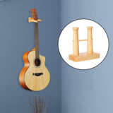 Maxbell Portable Wooden Guitar Hanger Wall Mount Punch Free for Bass Ukulele Studio