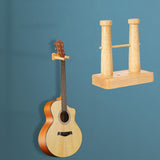 Maxbell Portable Wooden Guitar Hanger Wall Mount Punch Free for Bass Ukulele Studio