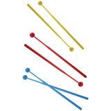 Maxbell 2 Pieces Plastic Drum Percussion Sticks 30cm for Woodblock Kids Energy Chime Yellow