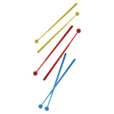 Maxbell 2 Pieces Plastic Drum Percussion Sticks 30cm for Woodblock Kids Energy Chime Yellow