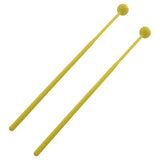 Maxbell 2 Pieces Plastic Drum Percussion Sticks 30cm for Woodblock Kids Energy Chime Yellow