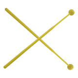 Maxbell 2 Pieces Plastic Drum Percussion Sticks 30cm for Woodblock Kids Energy Chime Yellow