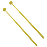 Maxbell 2 Pieces Plastic Drum Percussion Sticks 30cm for Woodblock Kids Energy Chime Yellow