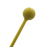 Maxbell 2 Pieces Plastic Drum Percussion Sticks 30cm for Woodblock Kids Energy Chime Yellow
