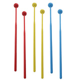 Maxbell 2 Pieces Plastic Drum Percussion Sticks 30cm for Woodblock Kids Energy Chime Yellow