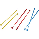 Maxbell 2 Pieces Plastic Drum Percussion Sticks 30cm for Woodblock Kids Energy Chime Yellow