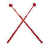 Maxbell 2 Pieces Plastic Drum Percussion Sticks 30cm for Woodblock Kids Energy Chime Red