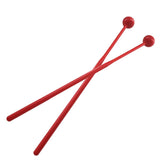 Maxbell 2 Pieces Plastic Drum Percussion Sticks 30cm for Woodblock Kids Energy Chime Red