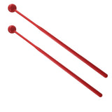 Maxbell 2 Pieces Plastic Drum Percussion Sticks 30cm for Woodblock Kids Energy Chime Red