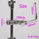 Maxbell Cowbell Mounting Bracket Durable Percussion Cowbell Stand for Drummer Gifts