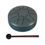 Maxbell Tongue Drum 6 Notes 3.8 inch with Mallets Mini Hand Drum for Musical Concert Porcelain color