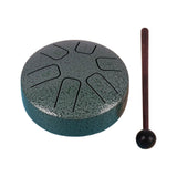 Maxbell Tongue Drum 6 Notes 3.8 inch with Mallets Mini Hand Drum for Musical Concert Porcelain color