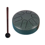 Maxbell Tongue Drum 6 Notes 3.8 inch with Mallets Mini Hand Drum for Musical Concert Porcelain color