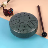 Maxbell Tongue Drum 6 Notes 3.8 inch with Mallets Mini Hand Drum for Musical Concert Porcelain color
