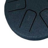 Maxbell Tongue Drum 6 Notes 3.8 inch with Mallets Mini Hand Drum for Musical Concert Navy blue