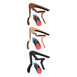 Maxbell Acoustic Guitar Capo Extra Strings Pin Puller Guitar Clip Clamp for Portable Brown