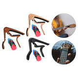 Maxbell Acoustic Guitar Capo Extra Strings Pin Puller Guitar Clip Clamp for Portable Brown