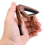 Maxbell Acoustic Guitar Capo Extra Strings Pin Puller Guitar Clip Clamp for Portable Brown