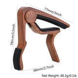 Maxbell Acoustic Guitar Capo Extra Strings Pin Puller Guitar Clip Clamp for Portable Brown