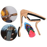 Maxbell Acoustic Guitar Capo Extra Strings Pin Puller Guitar Clip Clamp for Portable Yellow