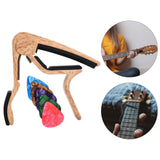 Maxbell Acoustic Guitar Capo Extra Strings Pin Puller Guitar Clip Clamp for Portable Yellow