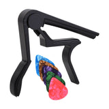 Maxbell Acoustic Guitar Capo Extra Strings Pin Puller Guitar Clip Clamp for Portable Black