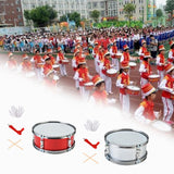 Maxbell 11inch Snare Drum with Gloves Percussion Instrument for Kids Girls Beginners Red