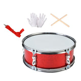 Maxbell 11inch Snare Drum with Gloves Percussion Instrument for Kids Girls Beginners Red