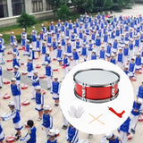 Maxbell 11inch Snare Drum with Gloves Percussion Instrument for Kids Girls Beginners Red