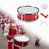 Maxbell 11inch Snare Drum with Gloves Percussion Instrument for Kids Girls Beginners Red