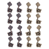 Maxbell 4 Pieces Opened Electric Bass Tuning Pegs for Ukulele Electric Guitar 4R Red Bronze