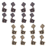 Maxbell 4 Pieces Opened Electric Bass Tuning Pegs for Ukulele Electric Guitar 4R Red Bronze