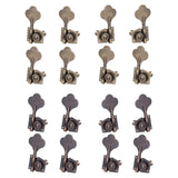 Maxbell 4 Pieces Opened Electric Bass Tuning Pegs for Ukulele Electric Guitar 4R Red Bronze