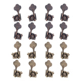 Maxbell 4 Pieces Opened Electric Bass Tuning Pegs for Ukulele Electric Guitar 4R Red Bronze