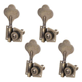 Maxbell 4 Pieces Opened Electric Bass Tuning Pegs for Ukulele Electric Guitar 4R Bronze