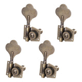Maxbell 4 Pieces Opened Electric Bass Tuning Pegs for Ukulele Electric Guitar 4R Bronze