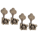 Maxbell 4 Pieces Opened Electric Bass Tuning Pegs for Ukulele Electric Guitar 4R Bronze