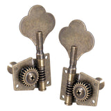 Maxbell 4 Pieces Opened Electric Bass Tuning Pegs for Ukulele Electric Guitar 4R Bronze