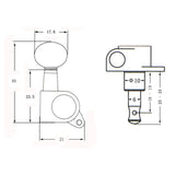 Maxbell 2R2L Ukulele Tuning Pegs 4 String Tuning Pegs for 4 String Guitar Instrument